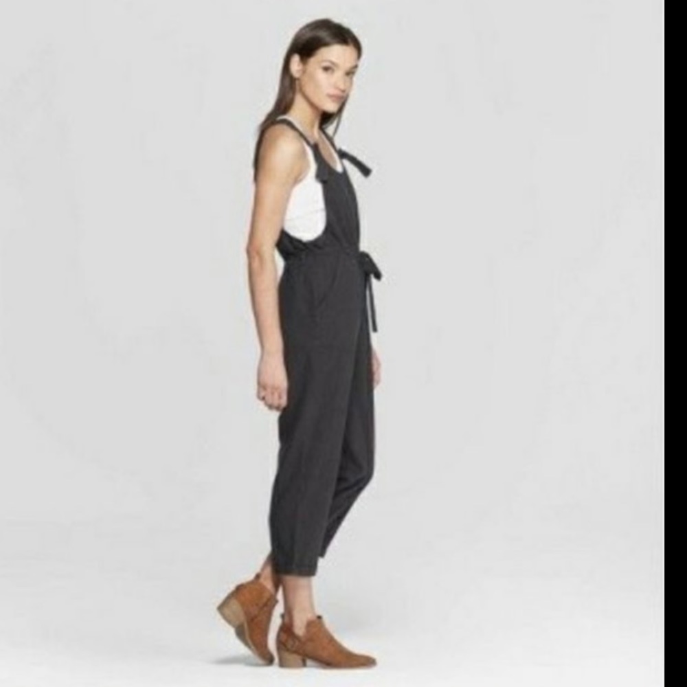 NWT Universal Thread Charcoal Grey Linen Overalls